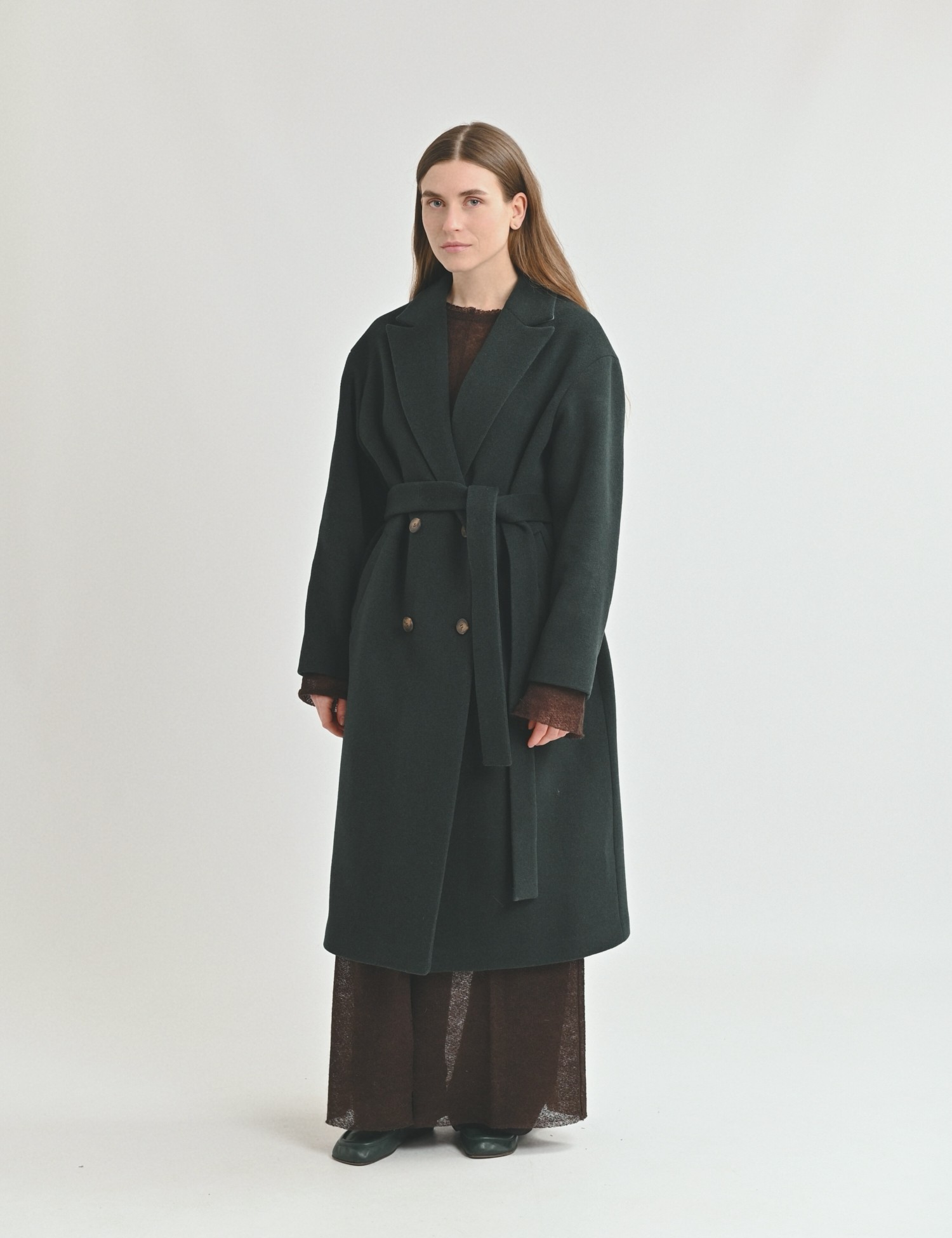 Картинка Пальто темно-зелене